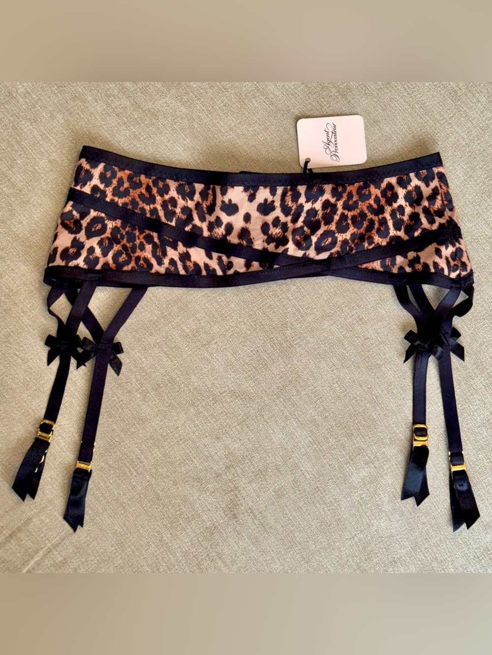 Agent Provocateur Joan Suspender in Leopard ~ AP Size 4 ~ NWT